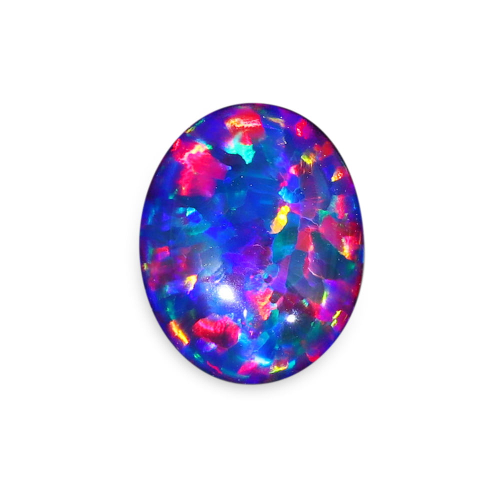2.2 Carat Oval Cut Lab Grown Black Opal Loose Stone