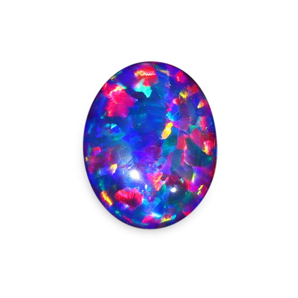 2.2 Carat Oval Cut Lab Grown Black Opal Loose Stone