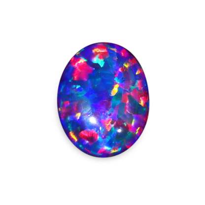 2.2 Carat Oval Cut Lab Grown Black Opal Loose Stone