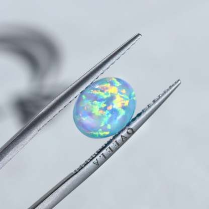 2.2 Carat Oval Cut Lab Grown Blue Opal Loose Stone