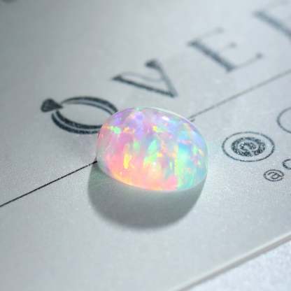 2.2 Carat Oval Cut Lab Grown White Opal Loose Stone