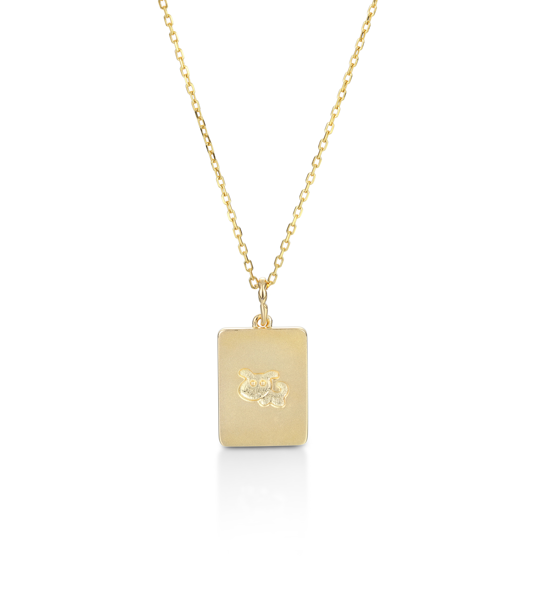 Customized Name and Puppy Picture Square Pendant Necklace – Personalized Pet Jewelry Gift
