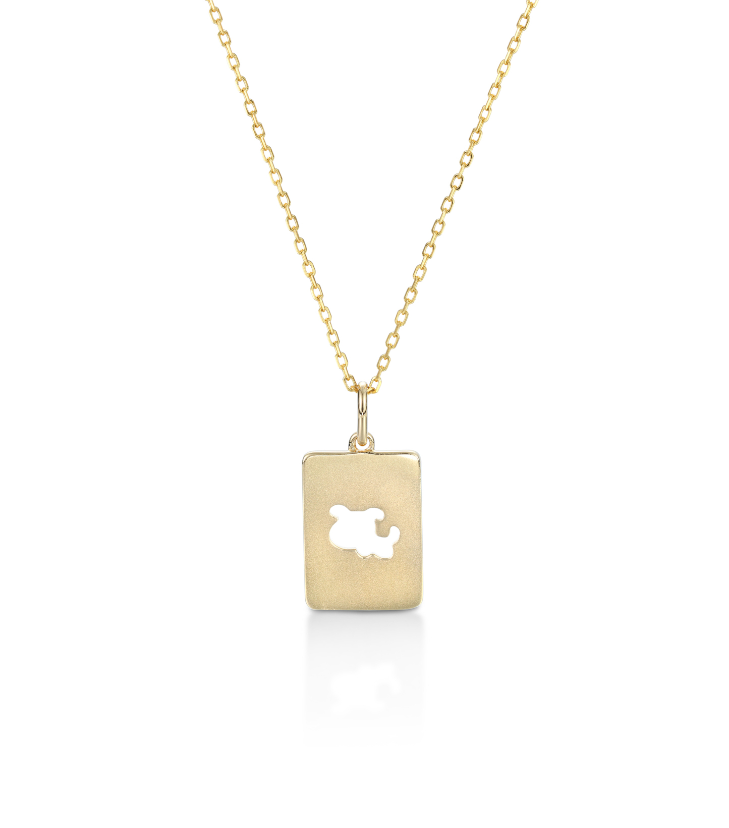 Customized Name and Puppy Picture Square Pendant Necklace – Personalized Pet Jewelry Gift