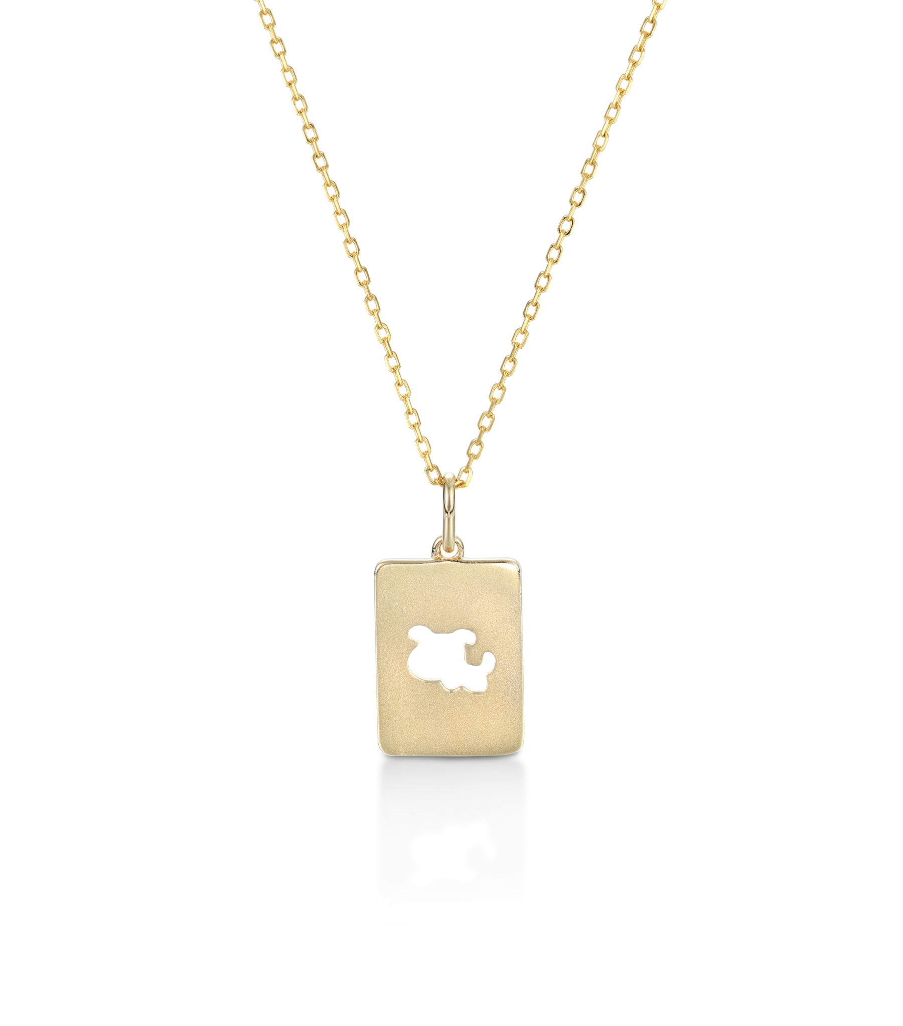 Customized Name and Puppy Picture Square Pendant Necklace – Personalized Pet Jewelry Gift