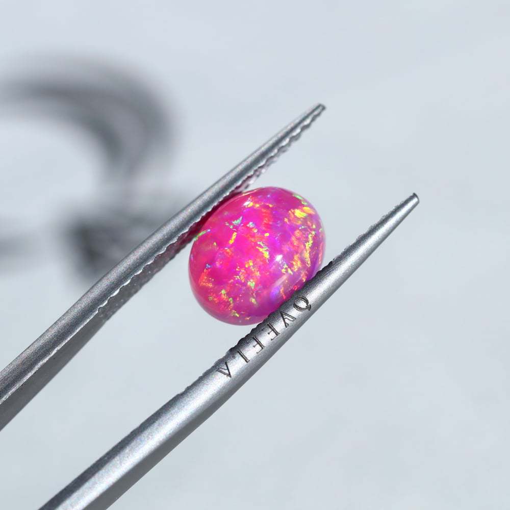 2.3 Carat Oval Cut Lab Grown Pink Opal Loose Stone