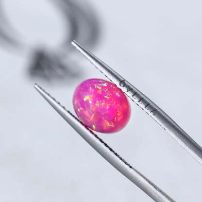 2.3 Carat Oval Cut Lab Grown Pink Opal Loose Stone