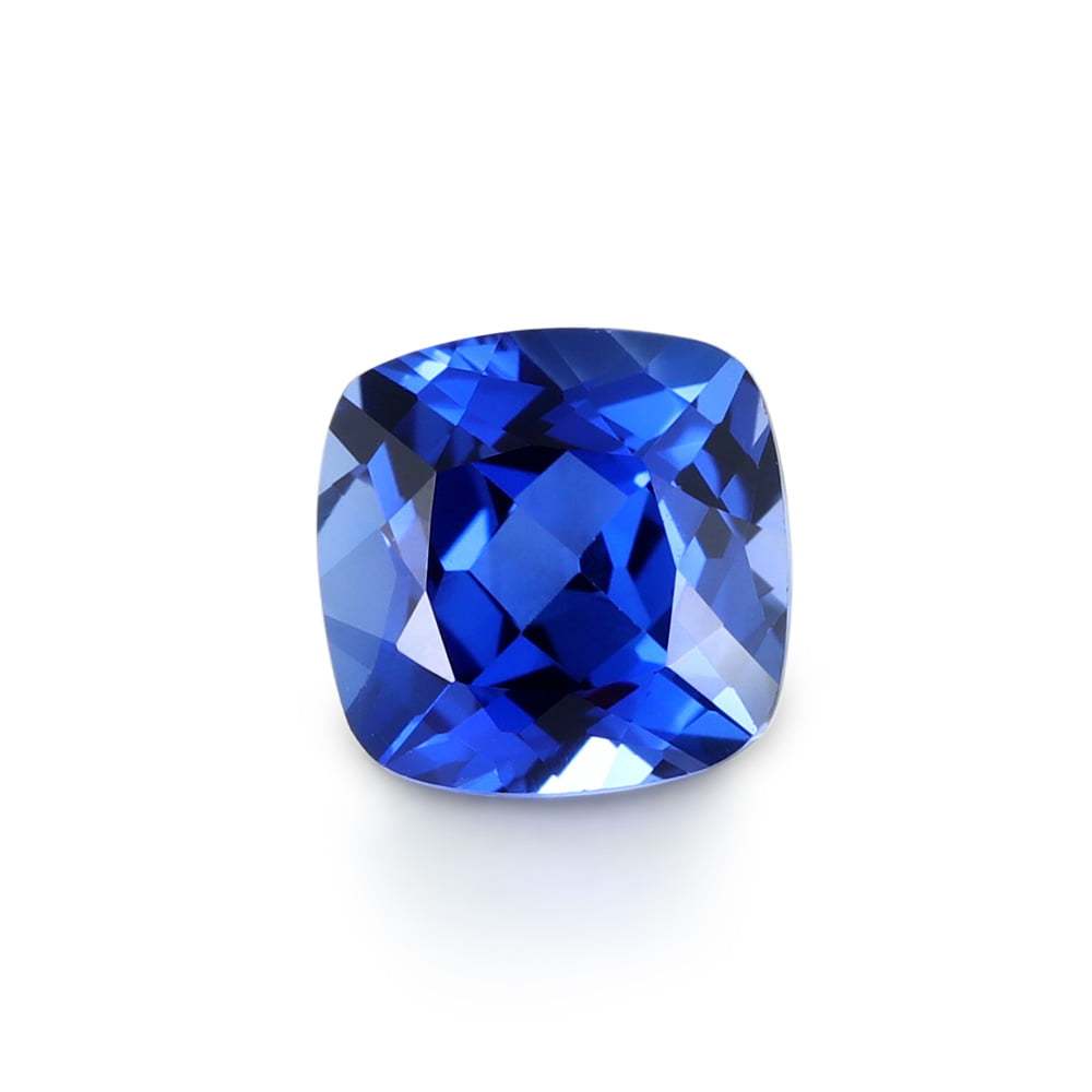 2 Carat Cushion Cut Lab Grown Vivid Blue Sapphire Loose Stone