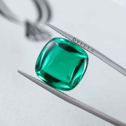 20 Carat Sugar Loaf Cut Lab Grown Green Emerald Loose Stone (2)