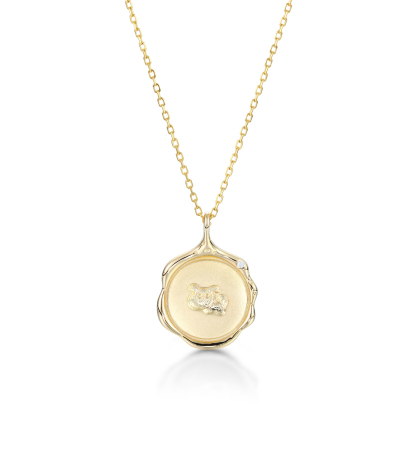 Handmade Customization family member Personalized Pet dog's statues Necklace, name necklace, 925 Sterling Silver with 14K Gold