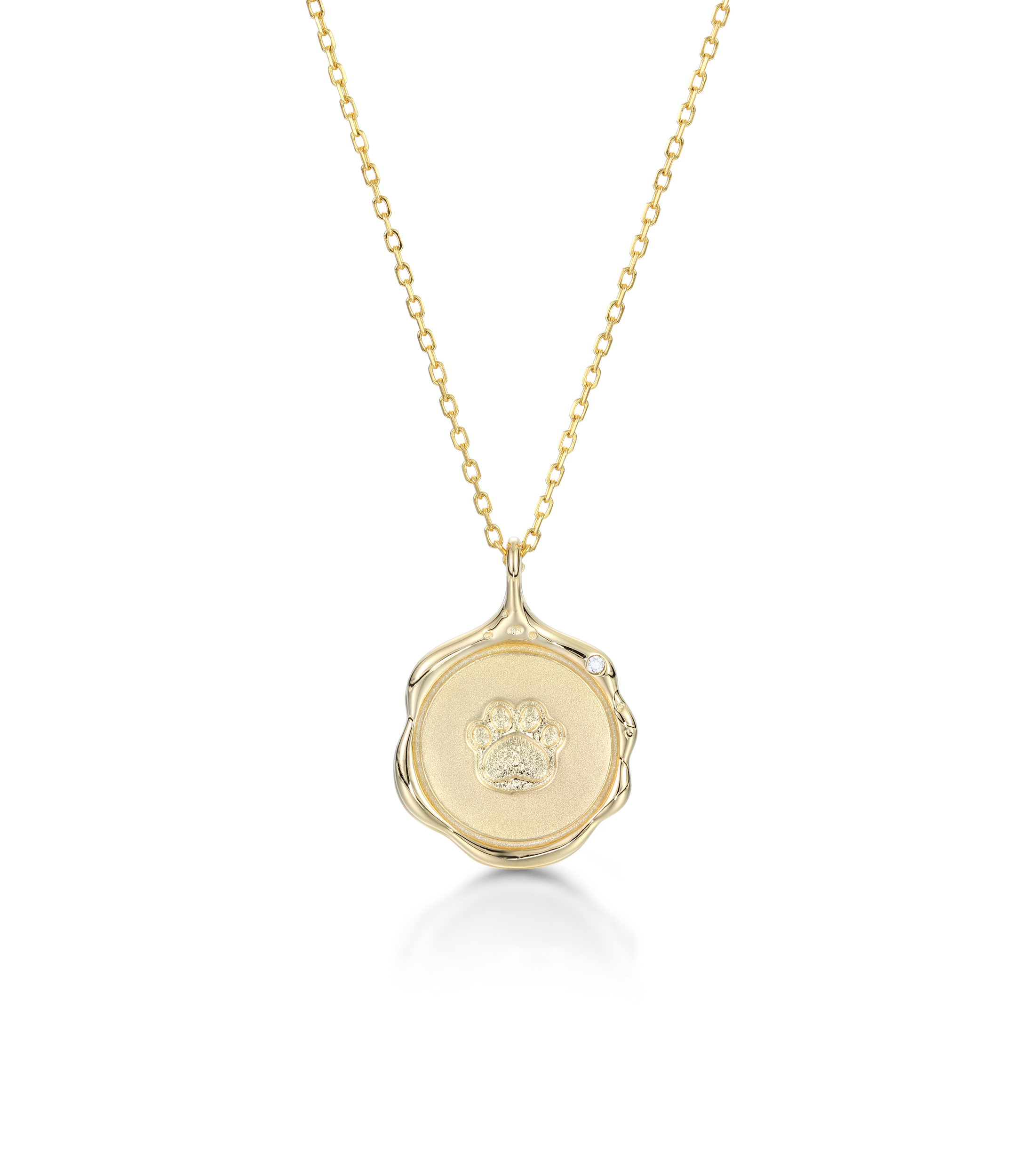 Handmade Customization family member Personalized Pet dog's statues Necklace, name necklace, 925 Sterling Silver with 14K Gold