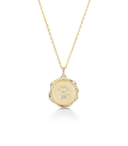 Handmade Customization family member Personalized Pet dog's statues Necklace, name necklace, 925 Sterling Silver with 14K Gold