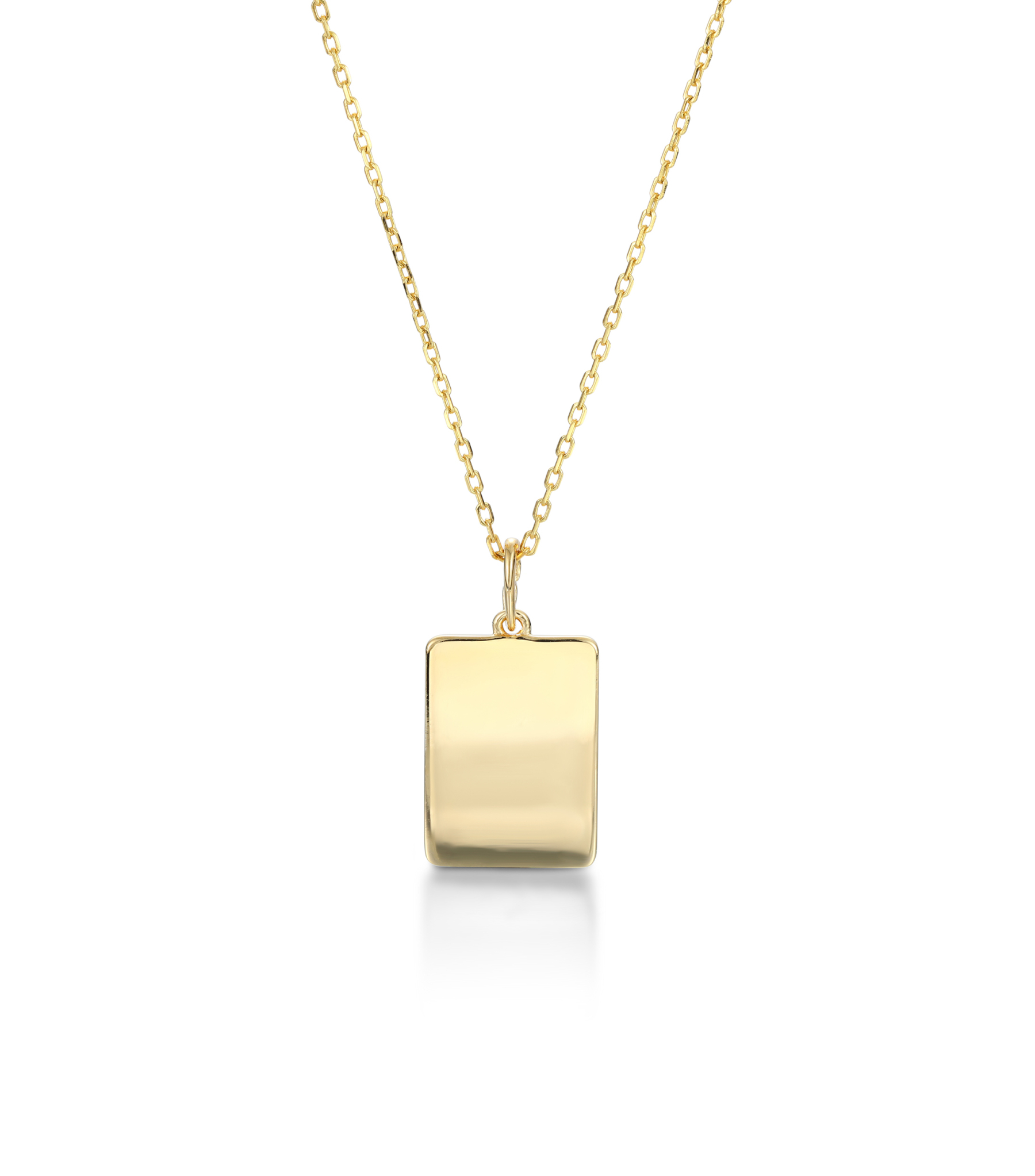 Customized Name and Puppy Picture Square Pendant Necklace – Personalized Pet Jewelry Gift