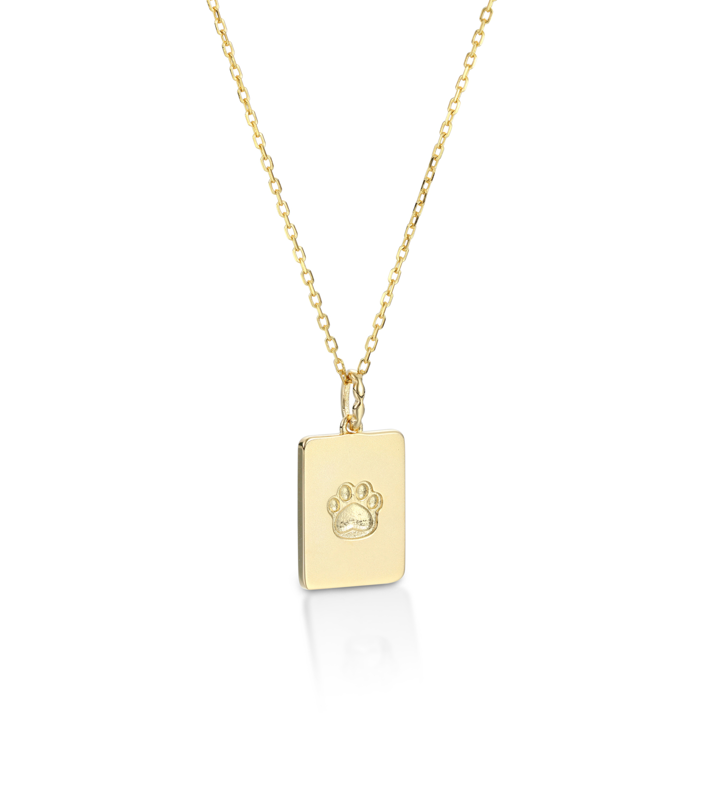 Customized Name and Puppy Picture Square Pendant Necklace – Personalized Pet Jewelry Gift