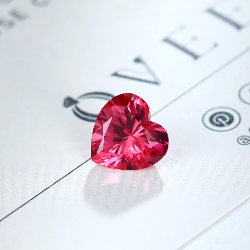 3.5 Carat Heart Cut Lab Grown Ruby Loose Stone (2)