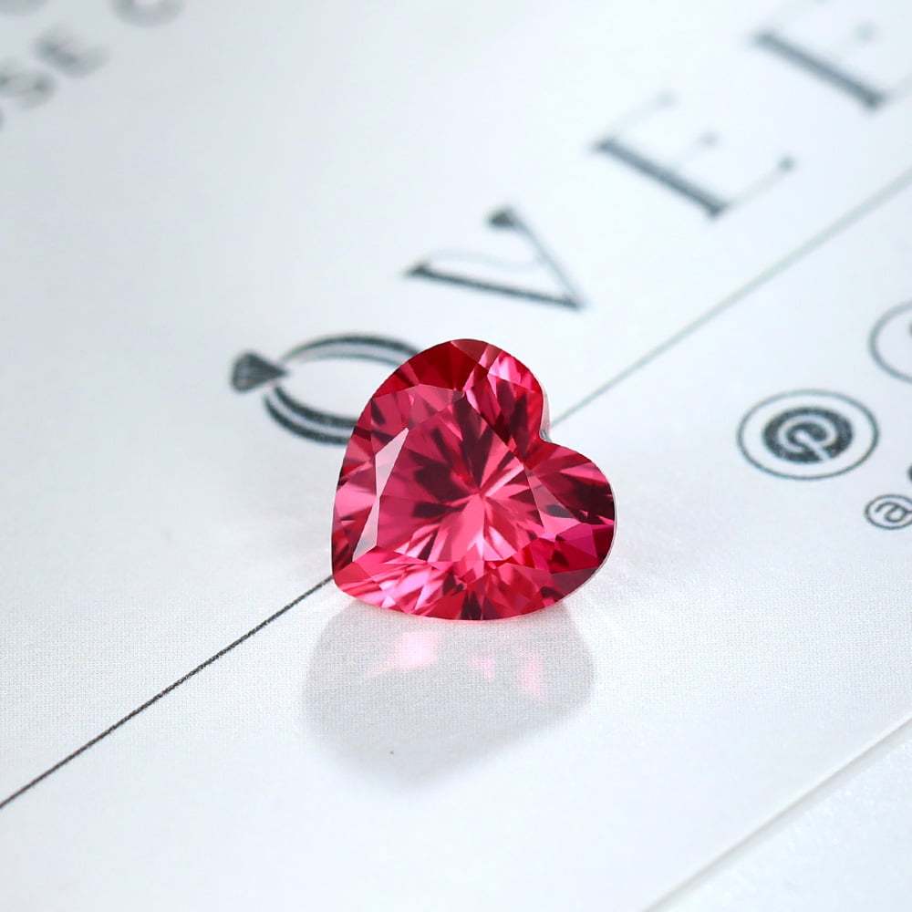 3.5 Carat Heart Cut Lab Grown Ruby Loose Stone (2)
