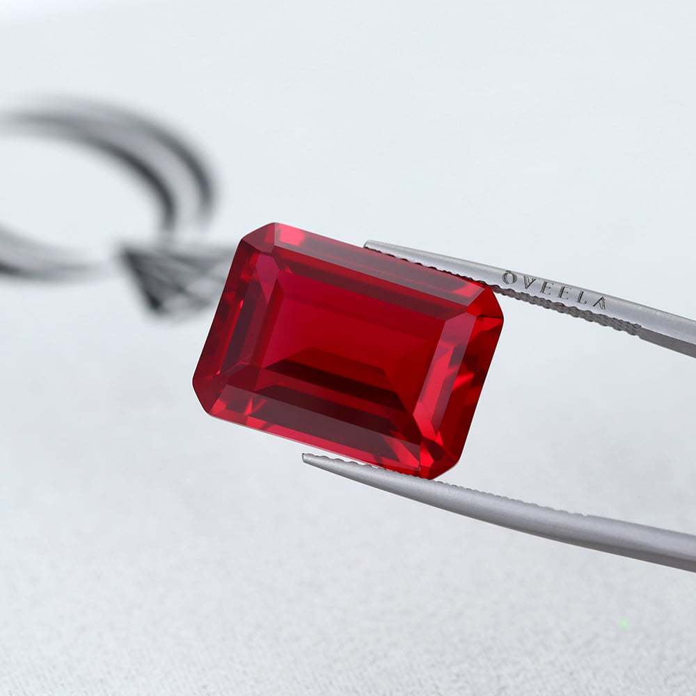 30 Carat Emerald Cut Lab Grown Ruby Loose Stone (Custom-made for Paul in the Ga)