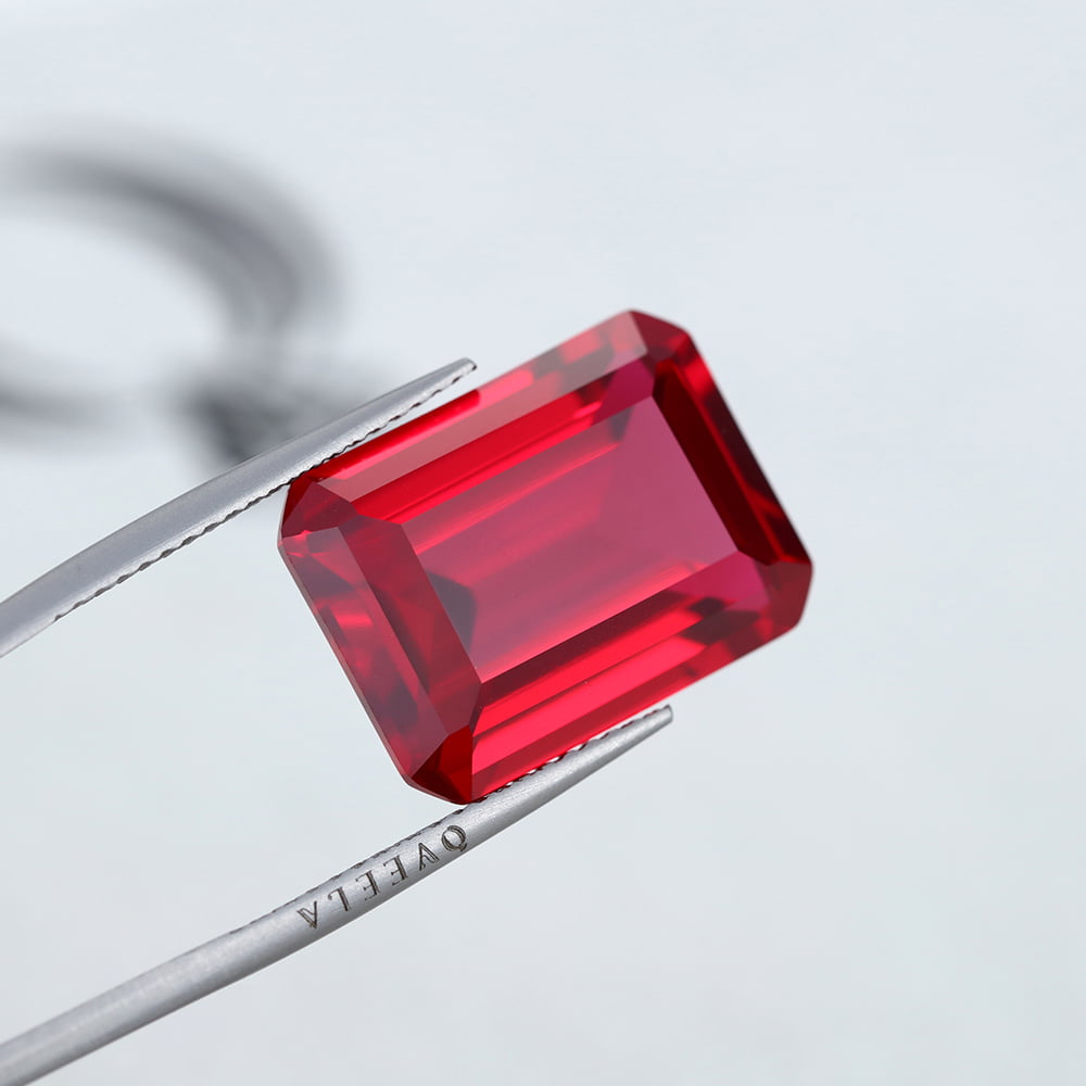 30 Carat Emerald Cut Lab Grown Ruby Loose Stone （Custom-made for Paul  in the Ga）