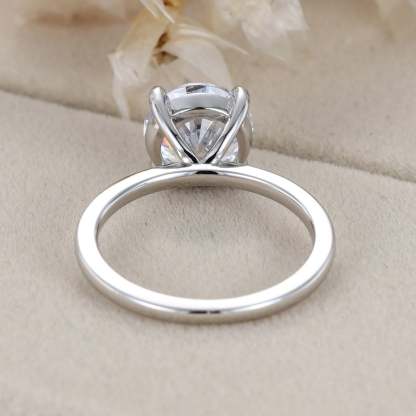 3CT Round moissanite engagement ring women Unique White gold engagement ring Solitaire engagement Ring wedding bridal Promise Anniversary