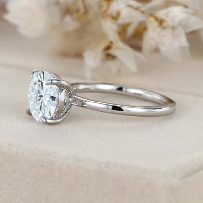 3CT Round moissanite engagement ring women Unique White gold engagement ring Solitaire engagement Ring wedding bridal Promise Anniversary
