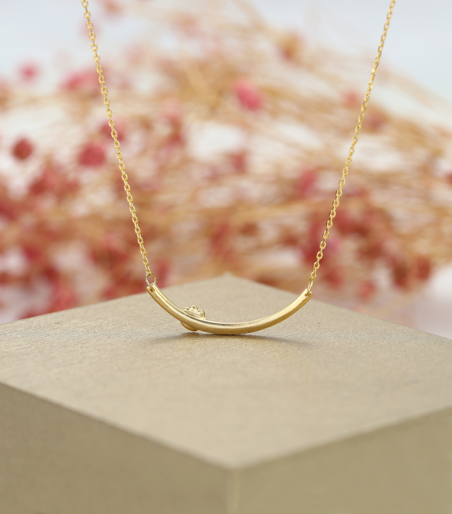 Gold-Plated Pet Paw Element Customizable Birthstone Engraved Name Smile Necklace – Personalized Jewelry for Pet Lovers