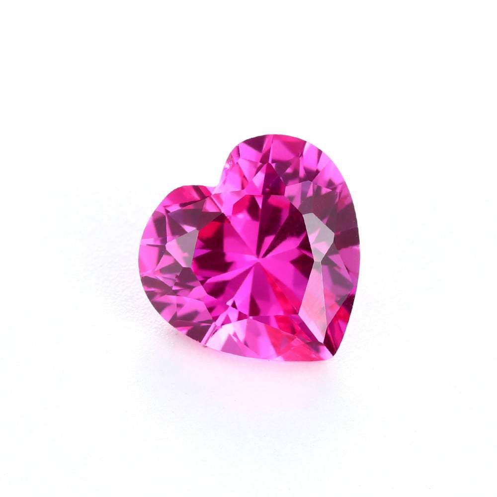 4 Carat Heart Cut Lab Grown Pink Sapphire Loose Stone