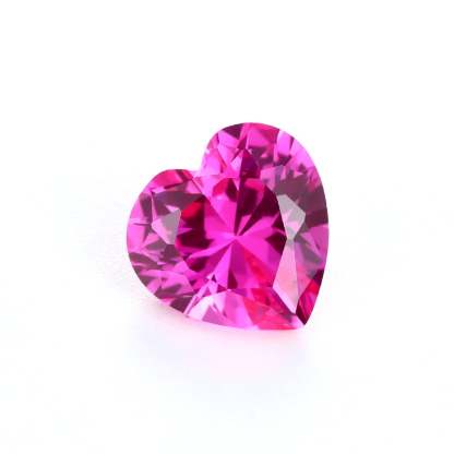 4 Carat Heart Cut Lab Grown Pink Sapphire Loose Stone