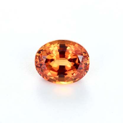 4 Carat Oval Cut Lab Grown Orange Sapphire Loose Stone Padparadscha Sunset