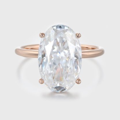 5.5CT Oval Moissanite Engagement Ring Luxury ring Unique Rose gold moissanite engagement Ring vintage wedding Promise Bridal Anniversary gift