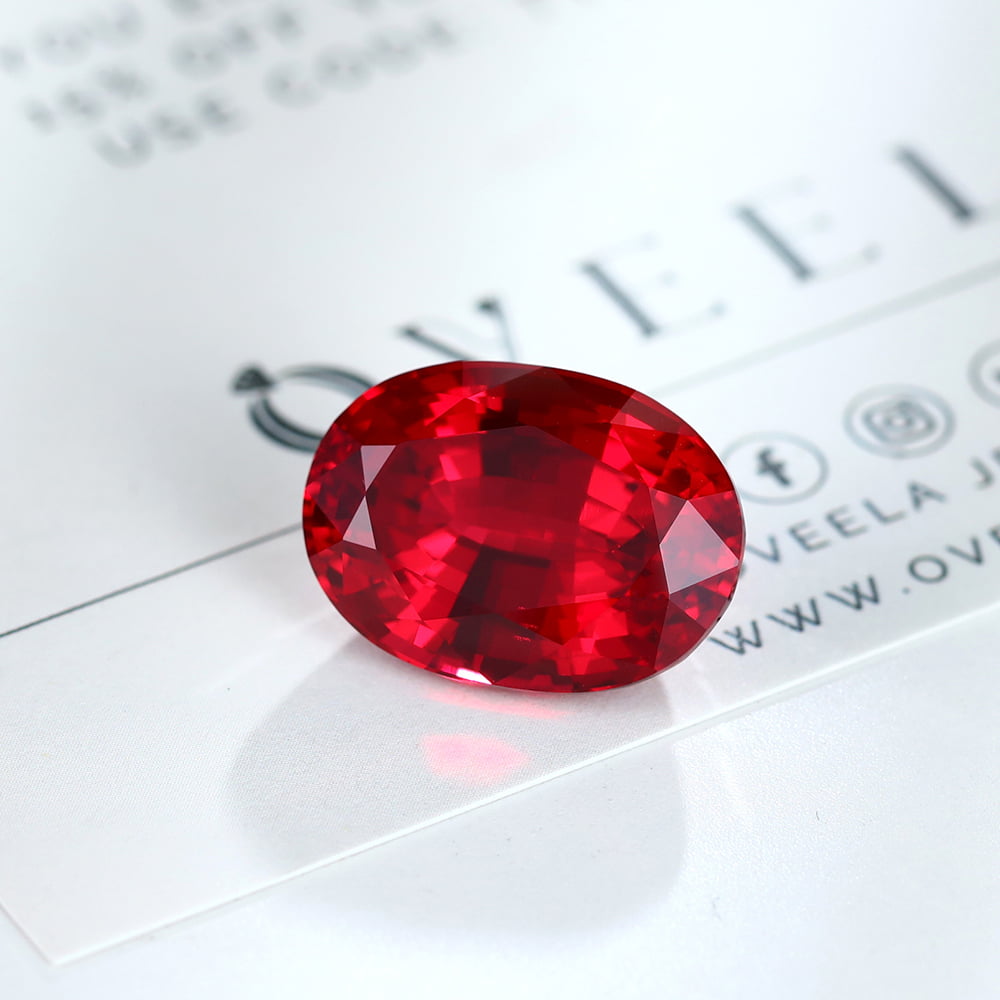 67 Carat Oval Cut Lab Grown Ruby Loose Stone (2)