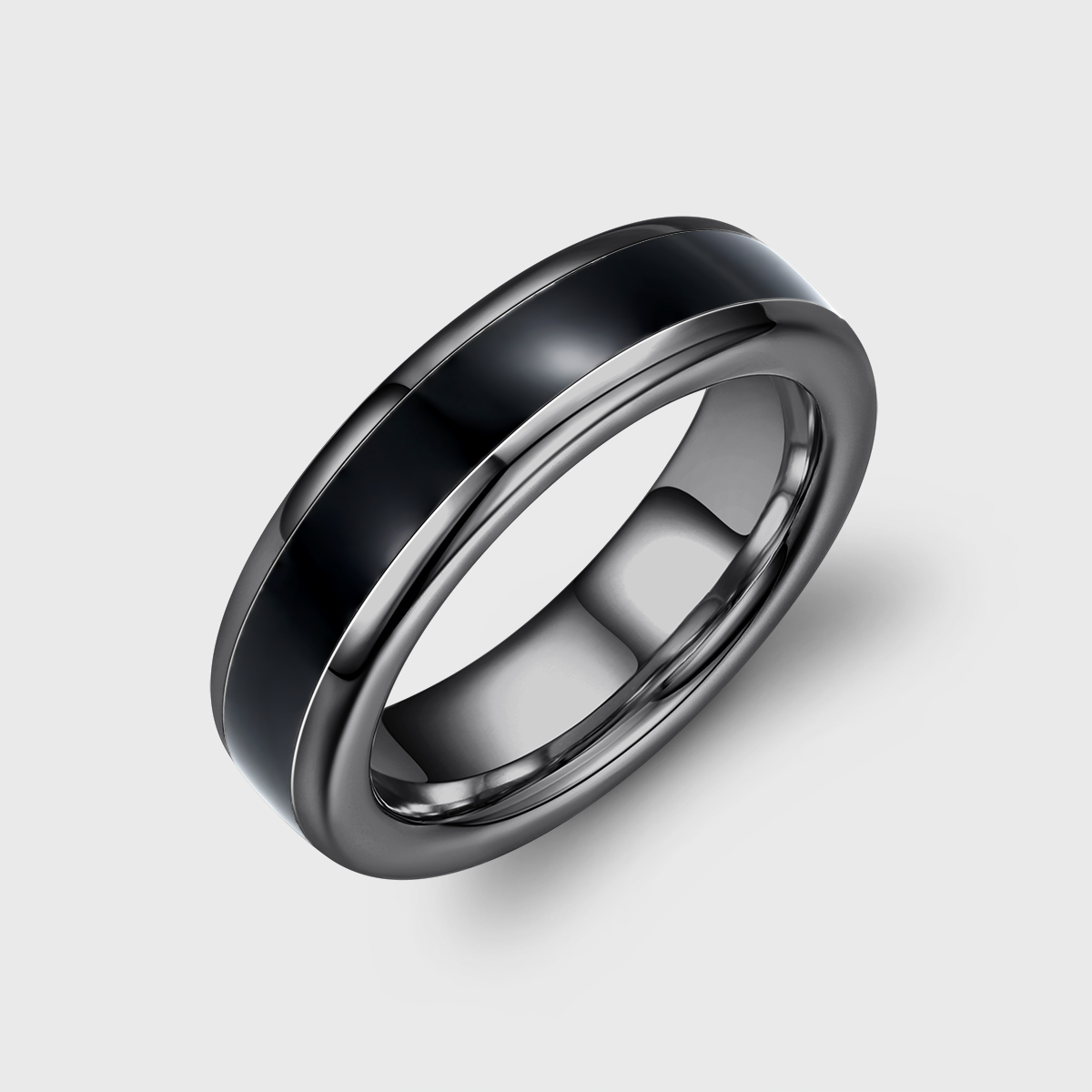 Unique Black Onyx Wedding Band – Solid Gold Stacking Matching Rings for Men – Gift for Him – Comfort Fit (8mm, 6mm, 4mm)