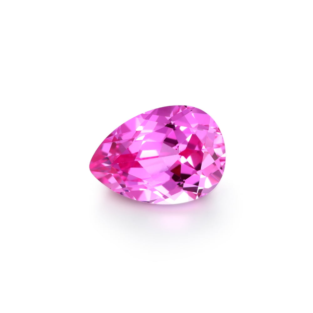 8.5 Carat Pear Cut Lab Grown Pink Sapphire Loose Stone