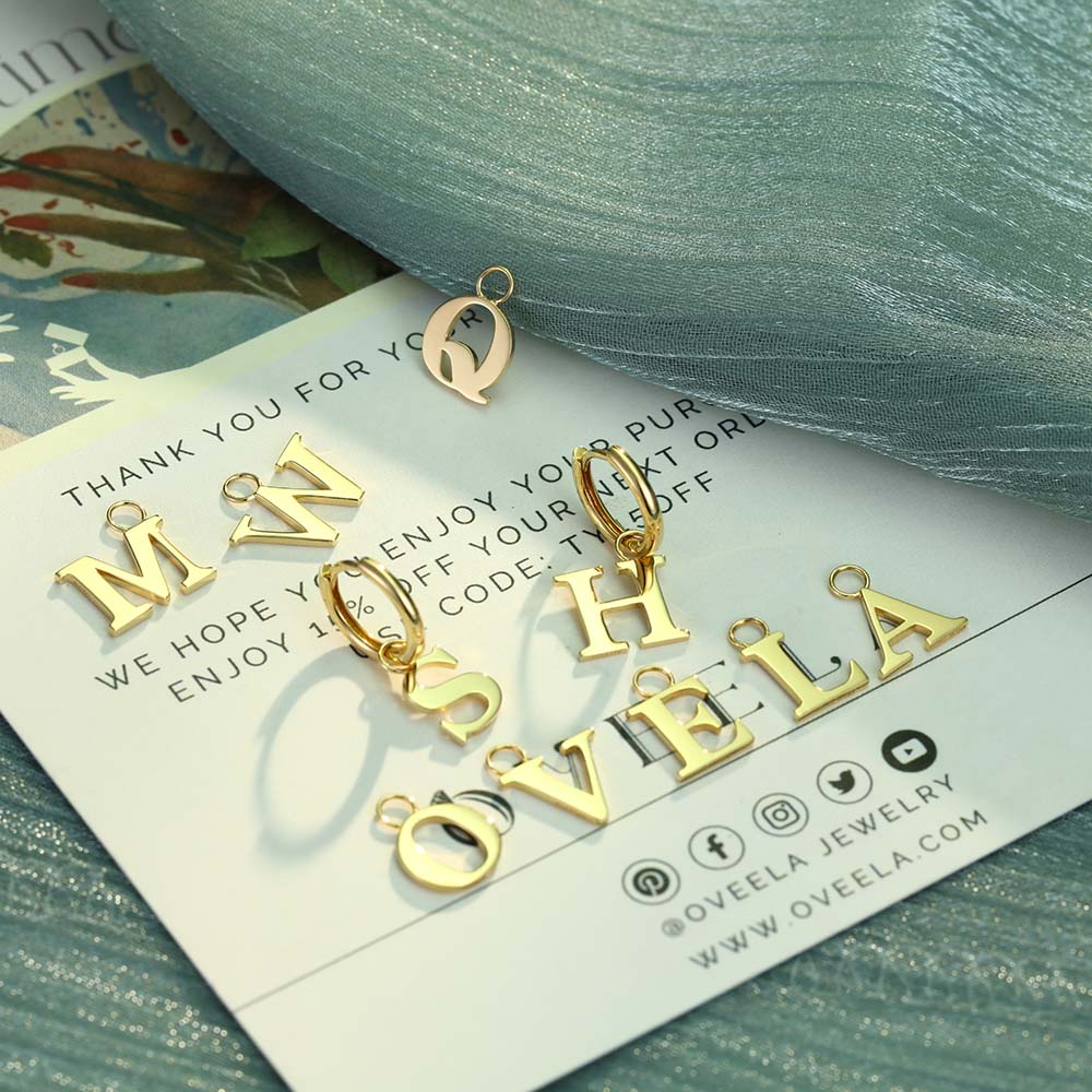 Andrea – Sterling Silver Yellow Gold-Plated Minimalist Alphabet Necklace