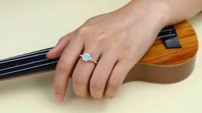 Emerald Cut Moonstone Engagement Ring Vintage 14K Solid Gold Marquise Diamond Cluster Ring Art deco Promise Gift For Her