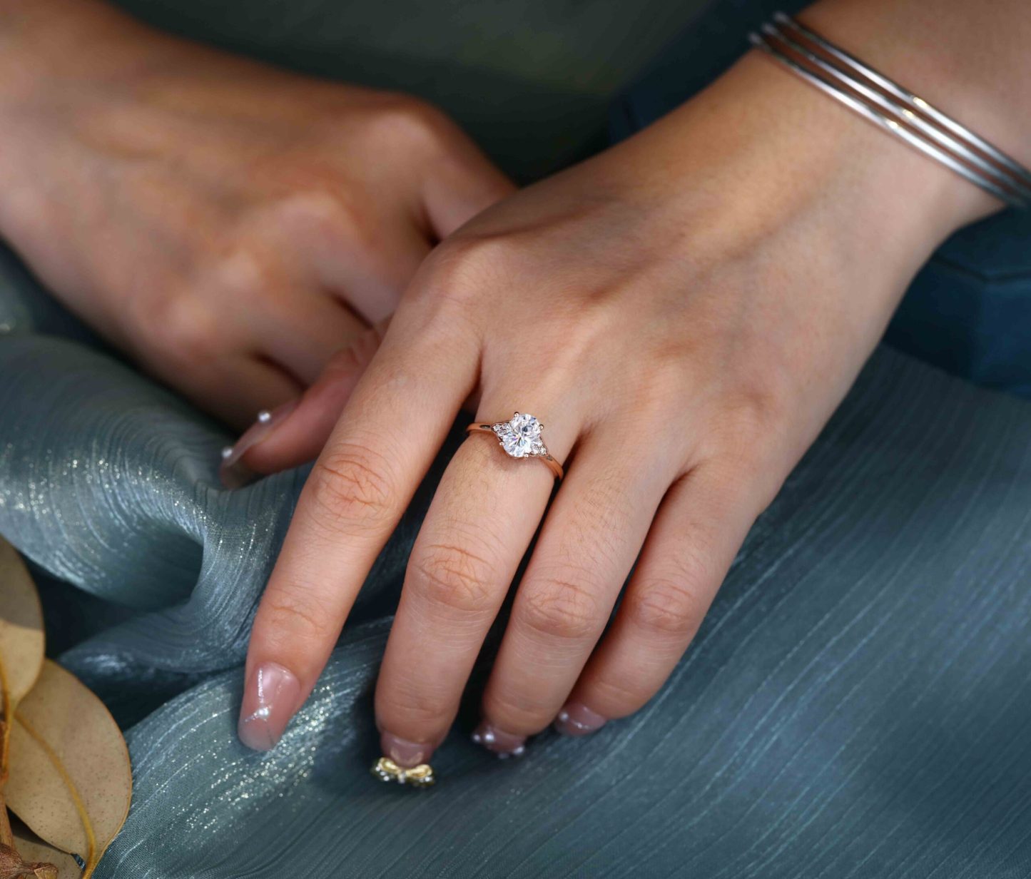 1.5 Carat Oval Cut Lab-Grown Diamond Engagement Ring In Rose Gold Gift For Women