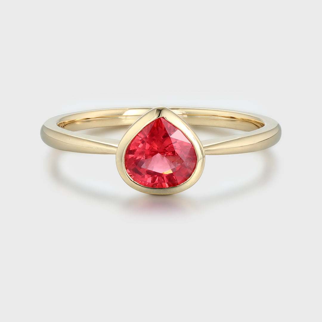 Pink Tourmaline Ring Pear Shaped Cut Pink Tourmaline Engagement Ring Natural Pink Tourmaline Wedding Ring Women Promise Bridal Ring