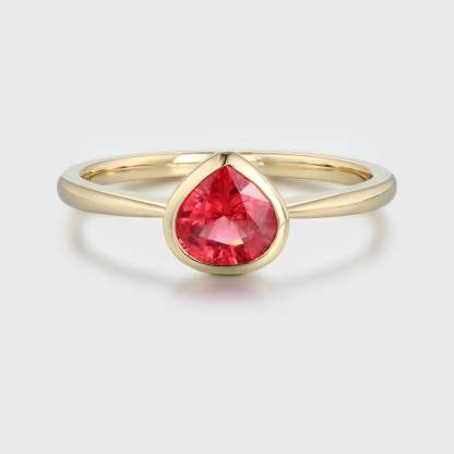 Pink Tourmaline Ring Pear Shaped Cut Pink Tourmaline Engagement Ring Natural Pink Tourmaline Wedding Ring Women Promise Bridal Ring