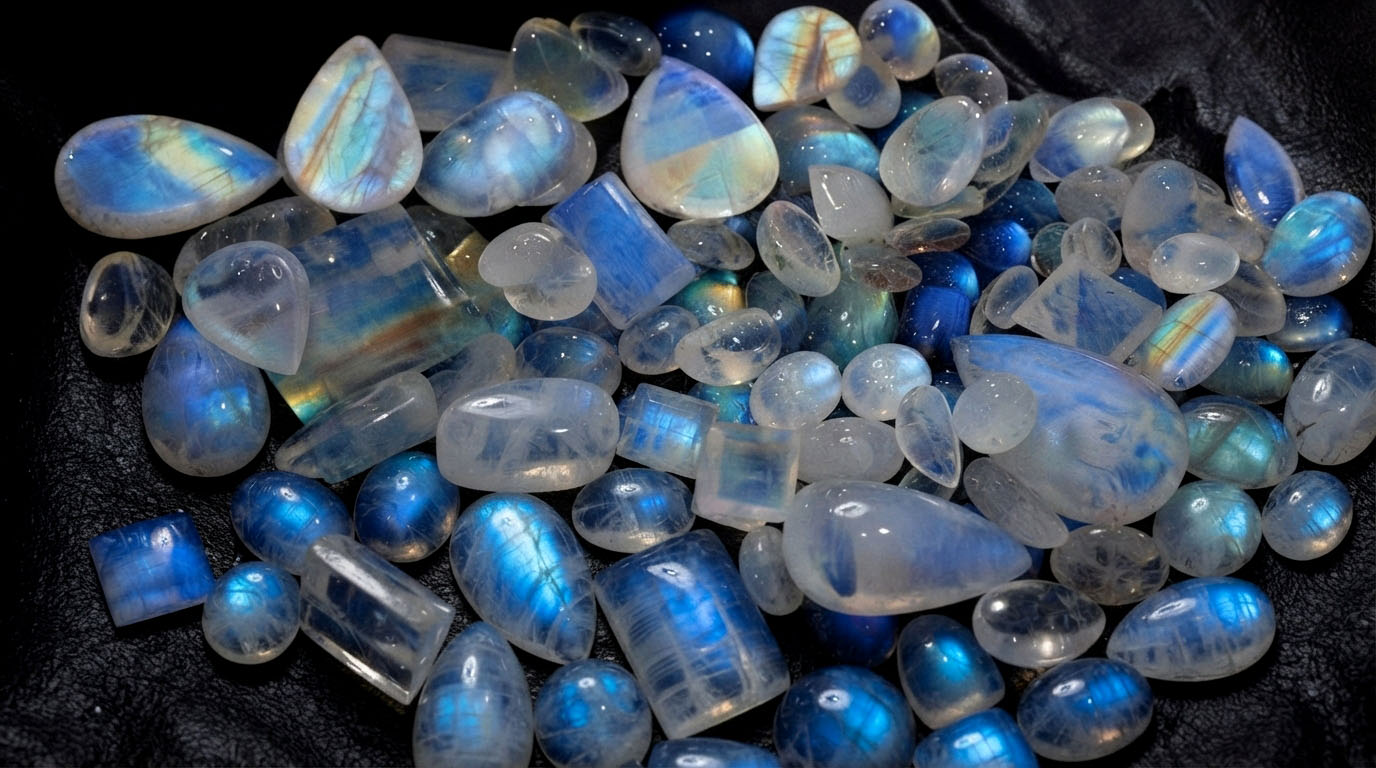 Different colored moonstone.