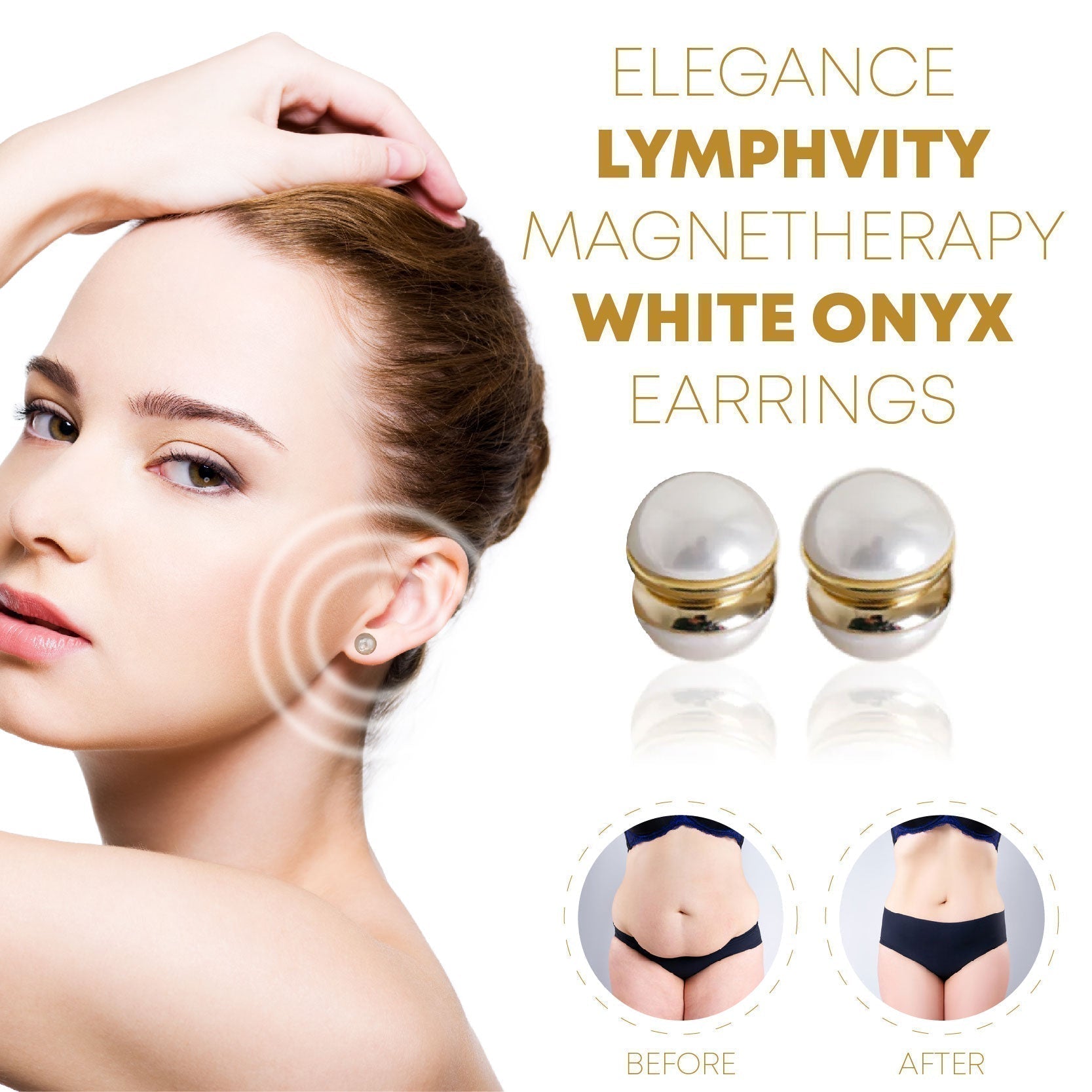 🔥LAST DAY SALE-80% OFF)Histone Elegance Lymphvity MagneTherapy White Onyx Earrings-WAIOLTD