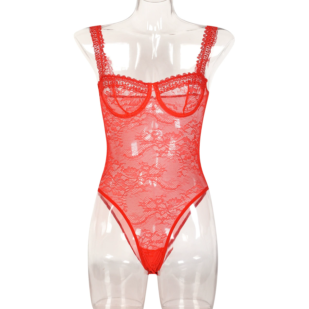 Lace flower comfortable bodysuit