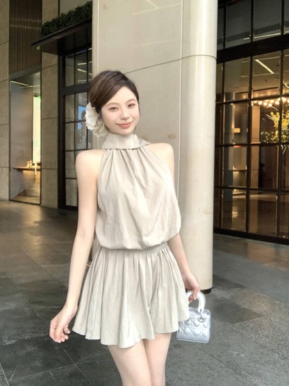 Halter Top and Skirt Set