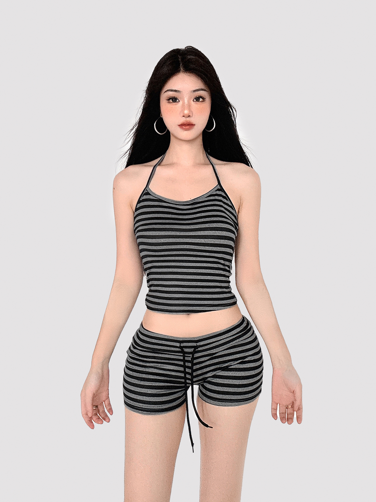 Striped Halter Lounge Set