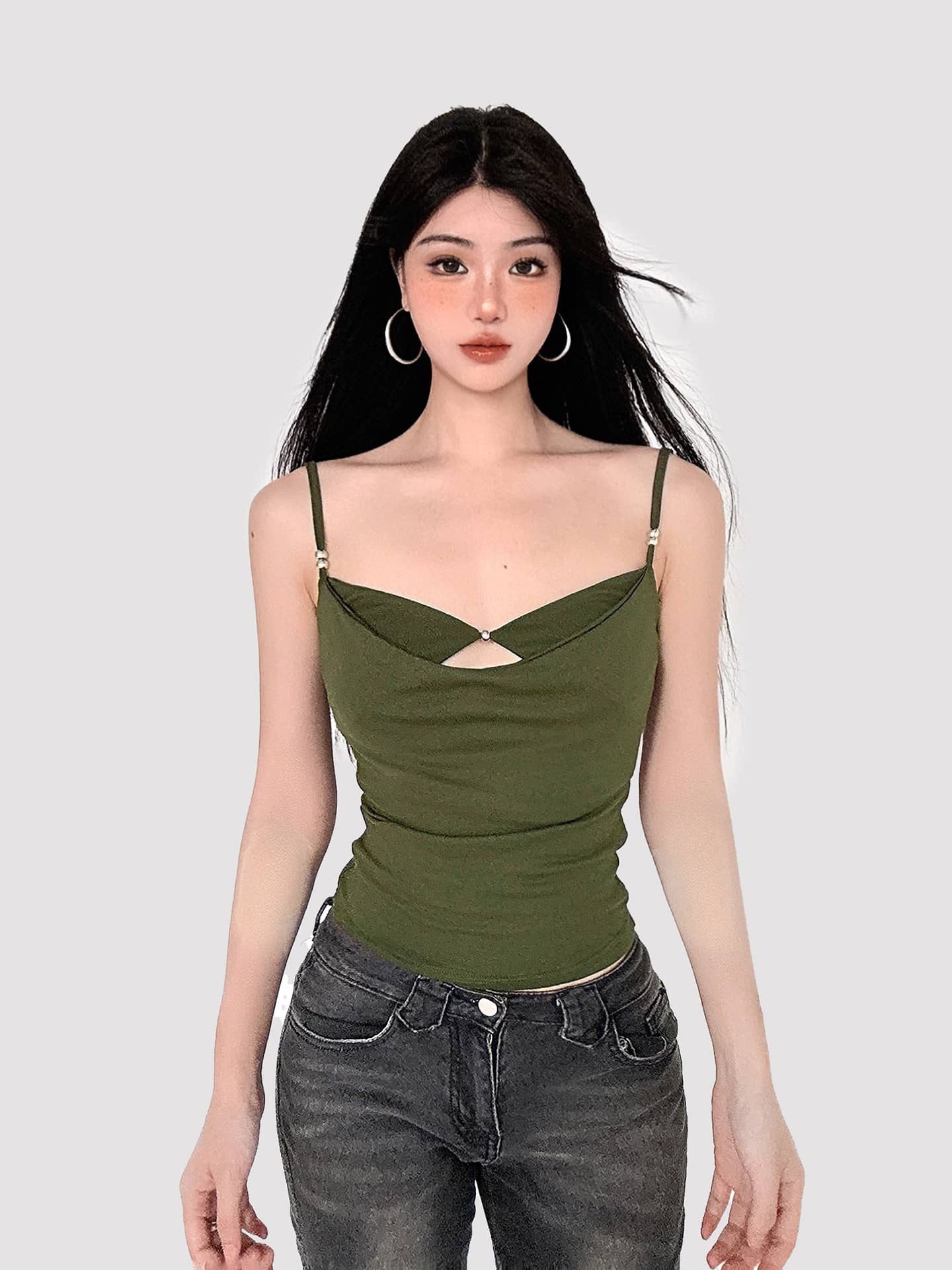 Cutout Beaded Camisole