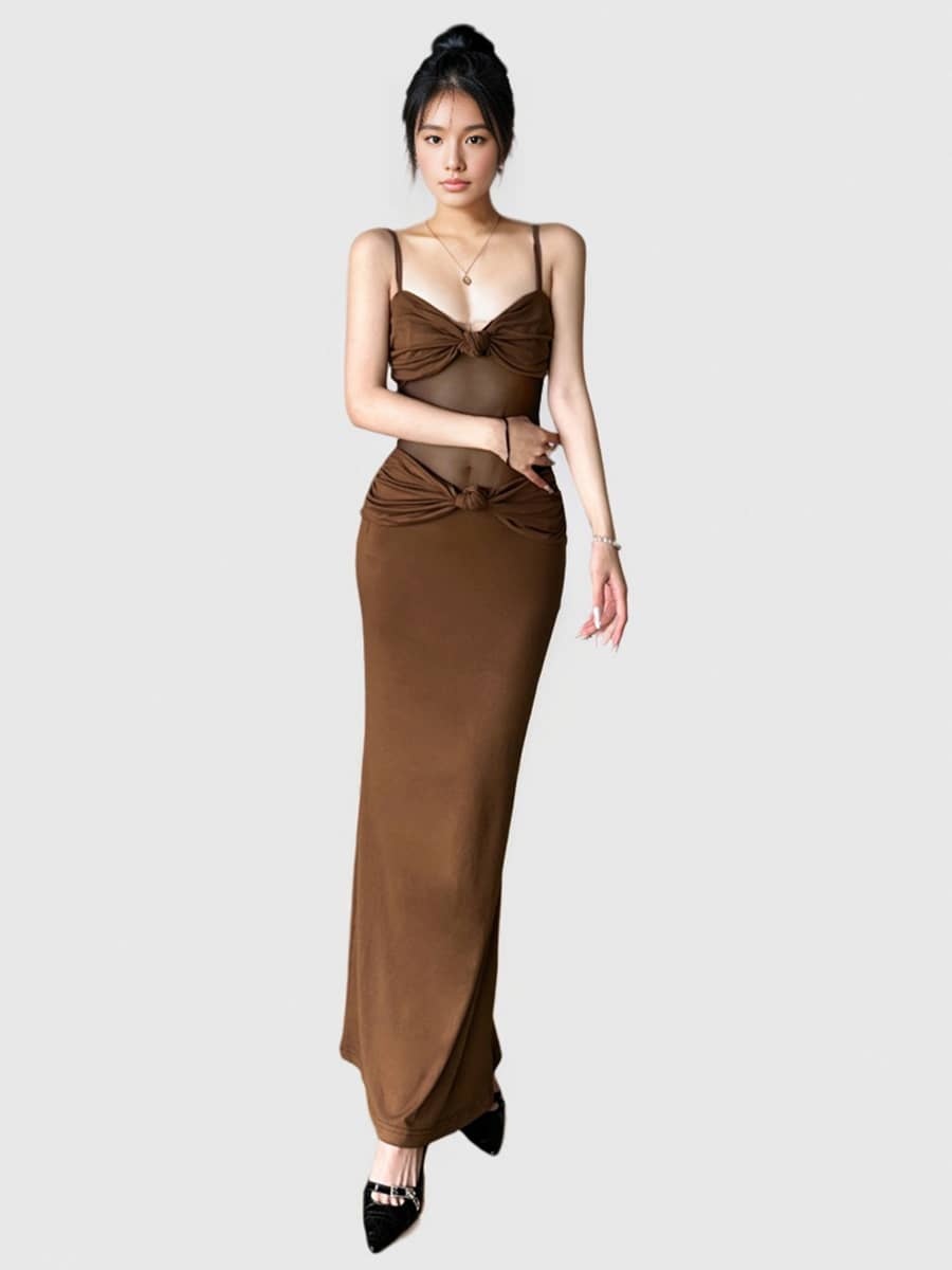 Knotted Mesh Mermaid Dress