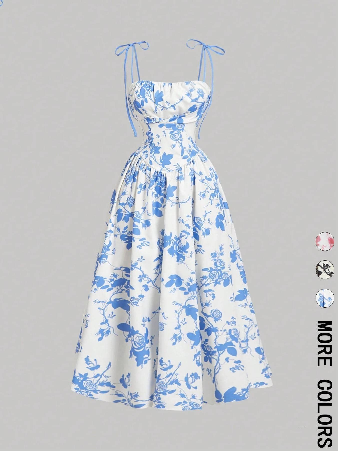 Floral Strapless Dress | LUNMUL