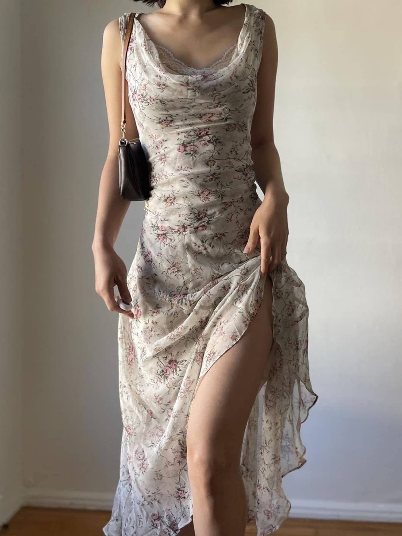 Floral Lace Slip Dress