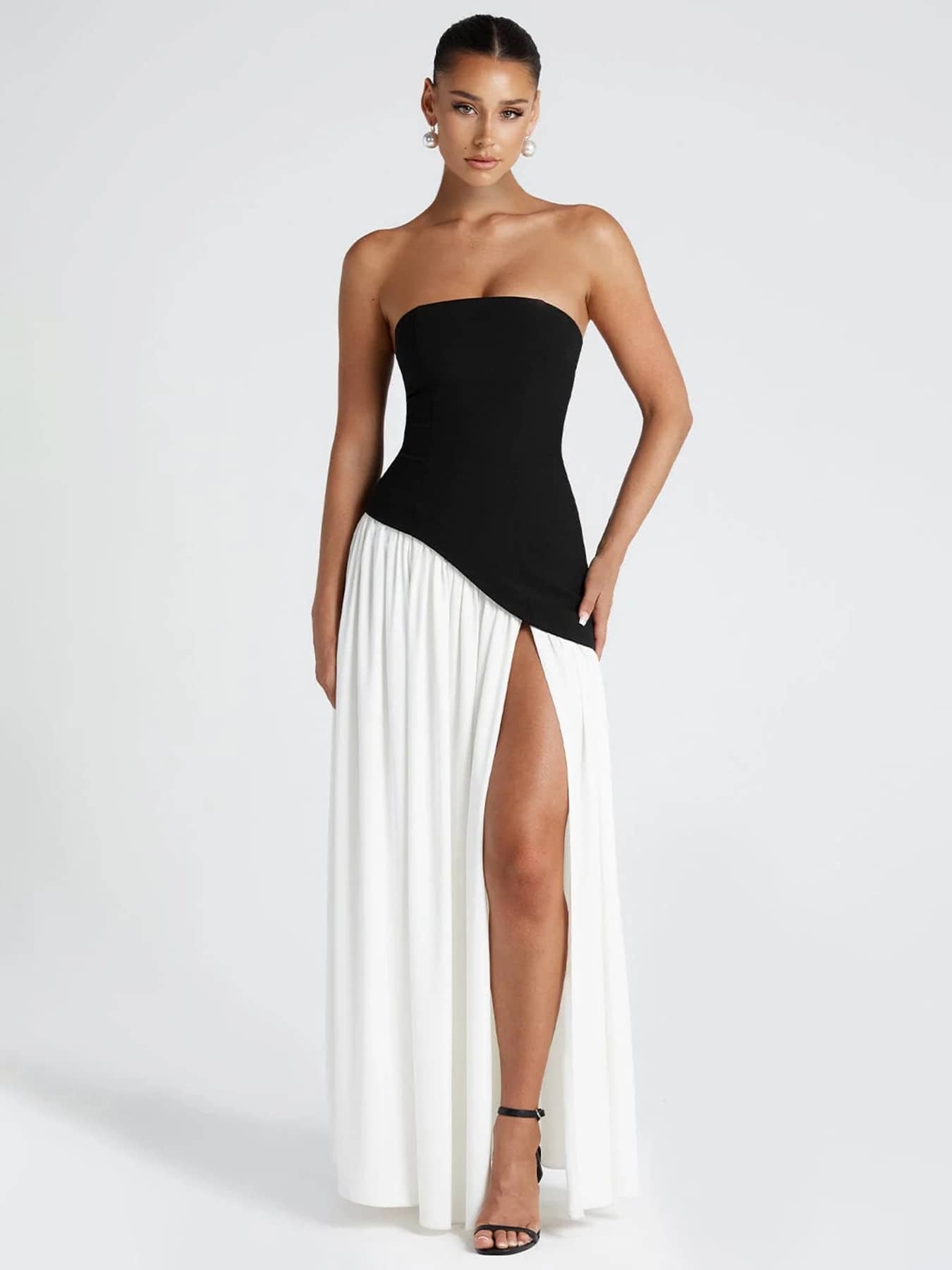 Color-Block Bustier Dress