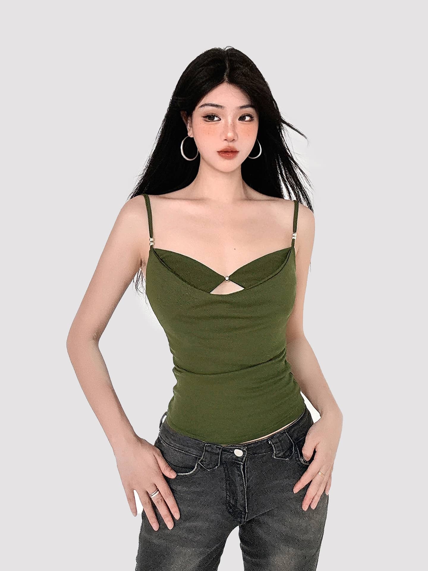 Cutout Beaded Camisole