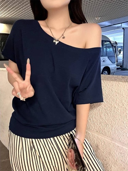 Off-Shoulder Cotton T-shirt