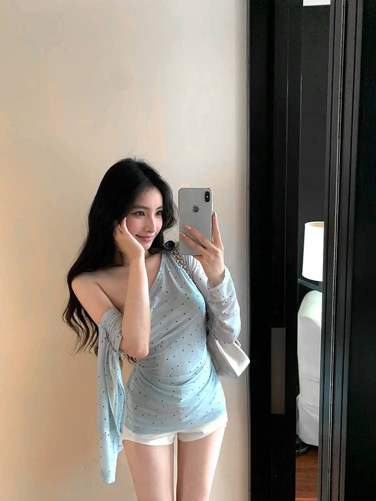 Asymmetric Off-Shoulder Blouse