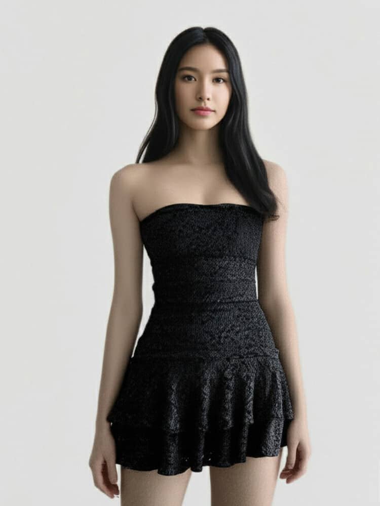 Lace Panel Corset Dress